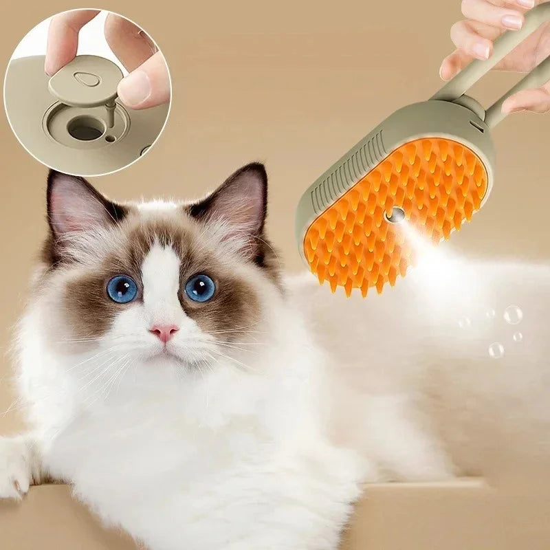 Steam Brush Pet Grooming Pro